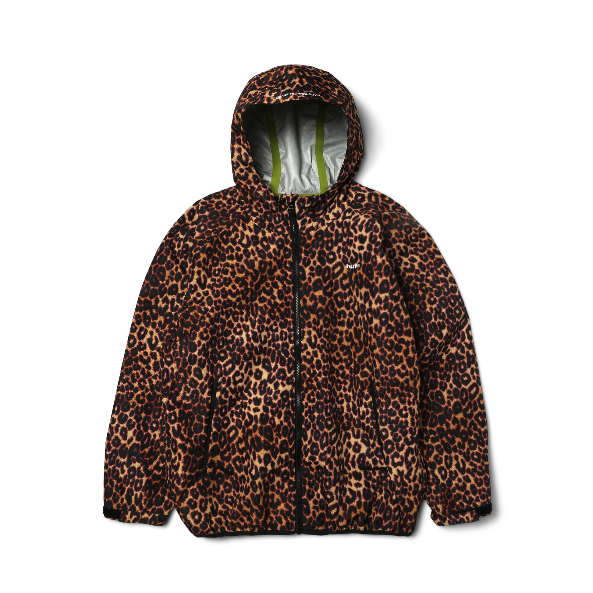 Huf Rainier Printed Shell Jacket Brown