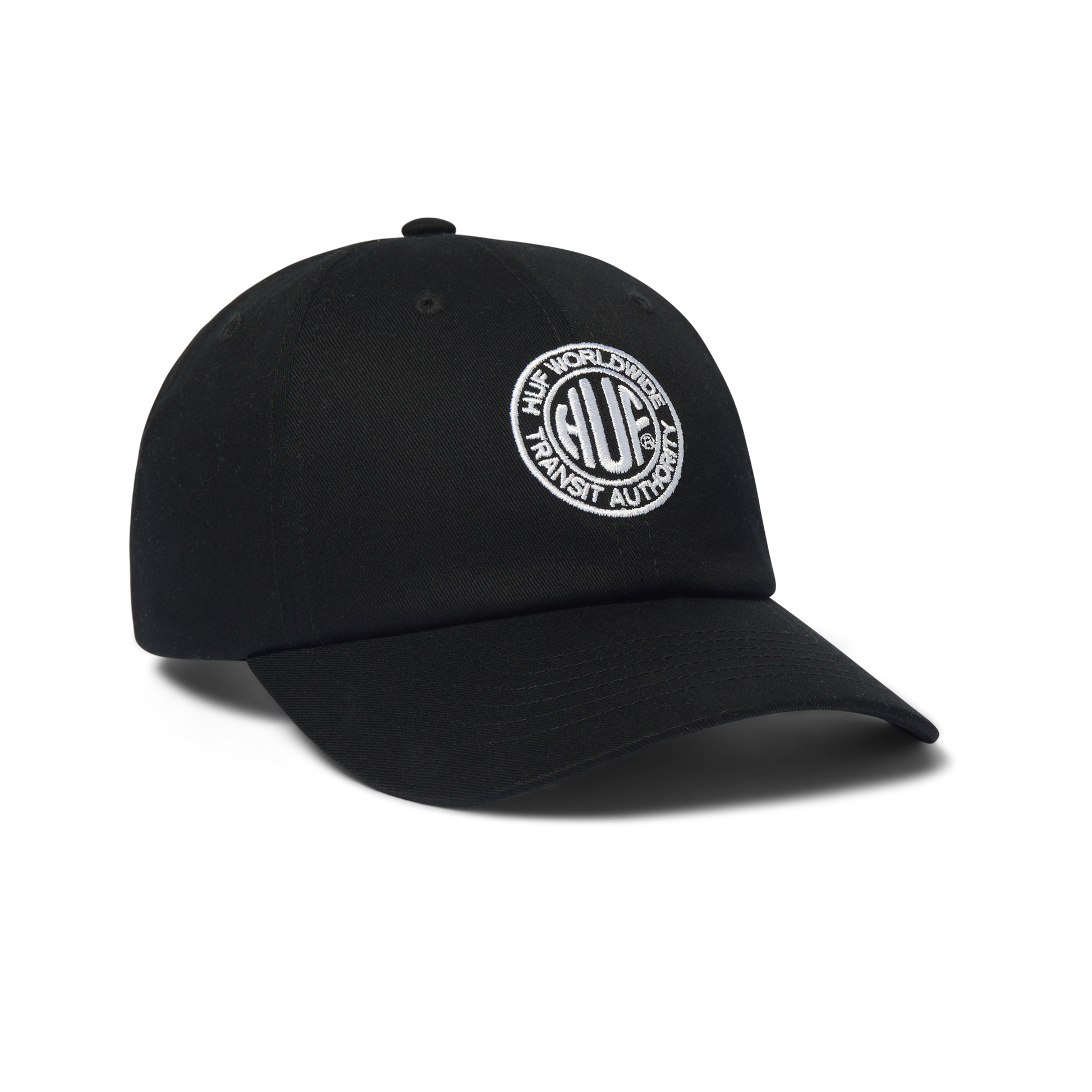 Huf Regional 6-Panel Curved-Visor Hat Black White