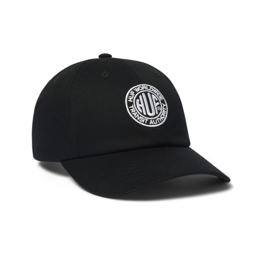 Huf Regional 6-Panel Curved-Visor Hat Black White