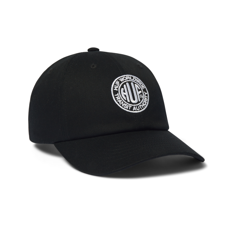 Huf Regional 6-Panel Curved-Visor Hat Black White