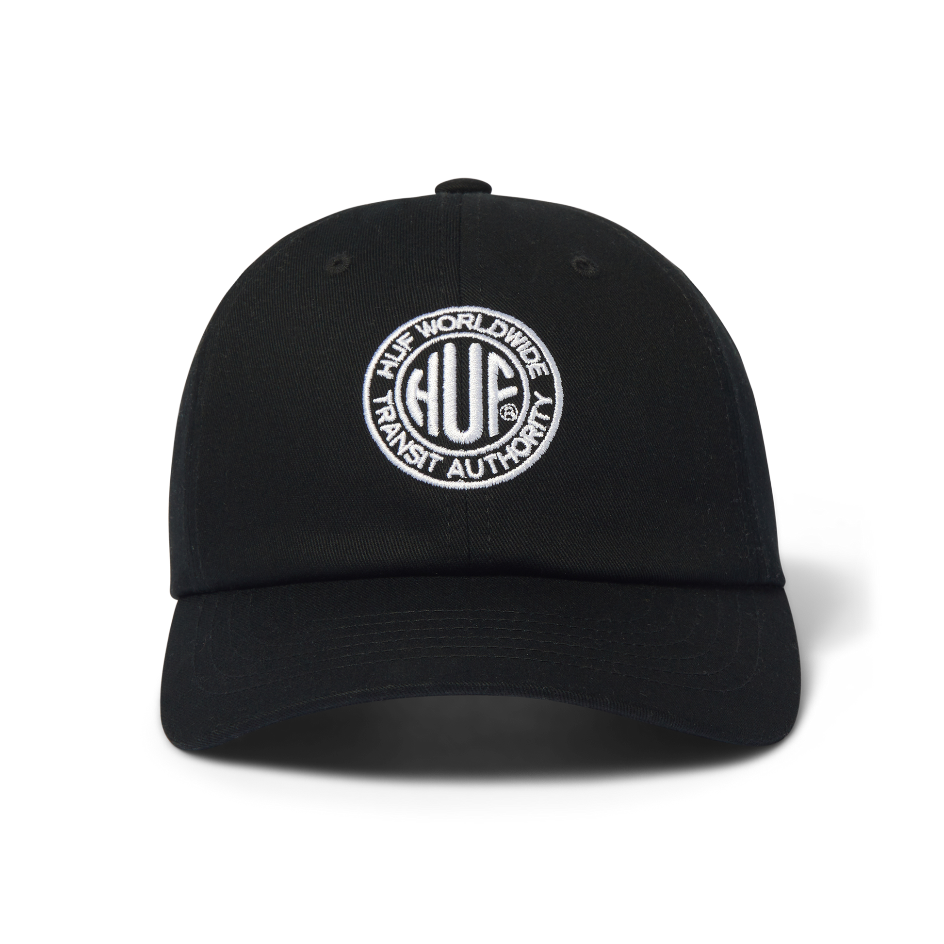 Huf Regional 6-Panel Curved-Visor Hat Black White