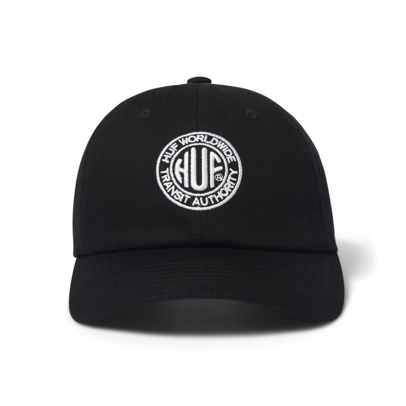 Huf Regional 6-Panel Curved-Visor Hat Black White