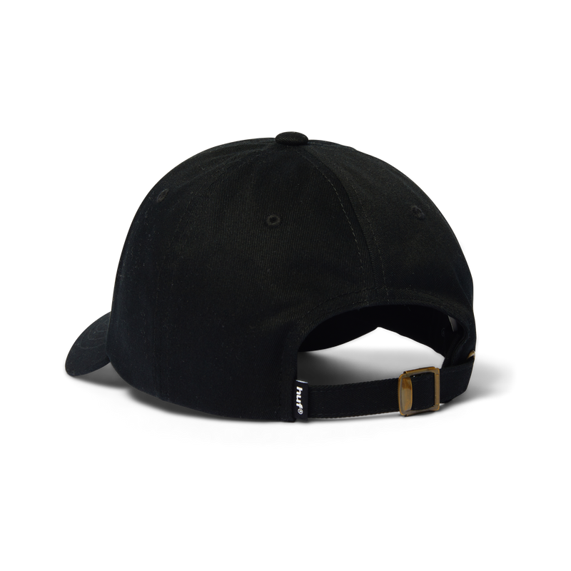 Huf Regional 6-Panel Curved-Visor Hat Black White