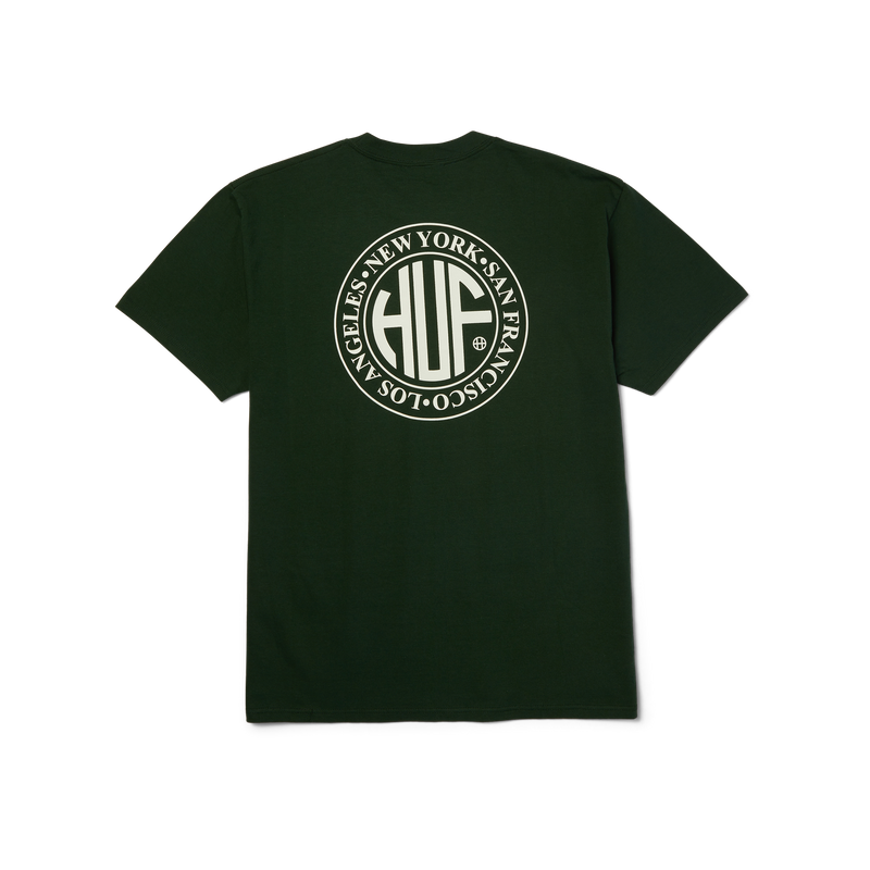 Huf Regional T-Shirt Forest Green/White