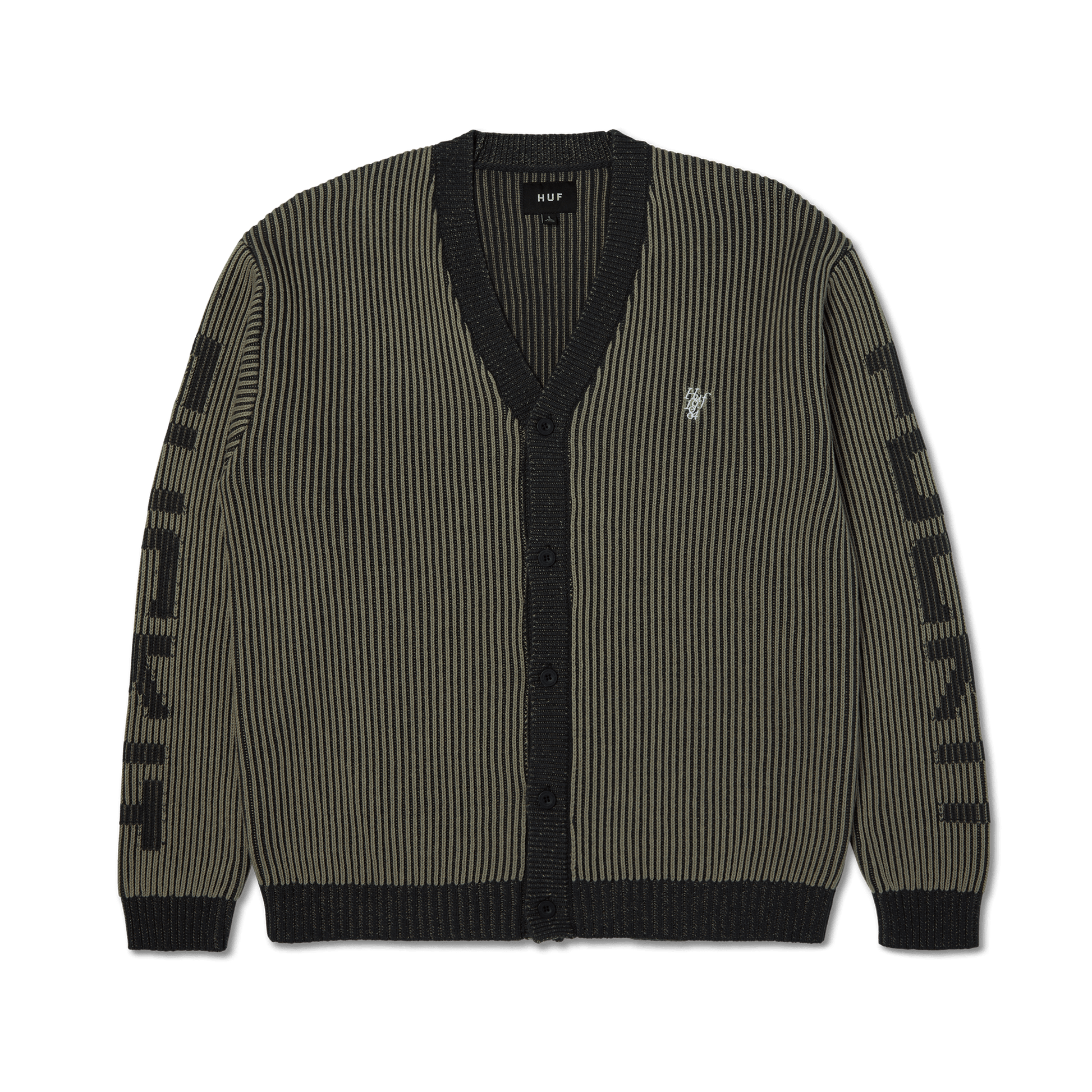 Huf Repeater Cardigan Asphalt