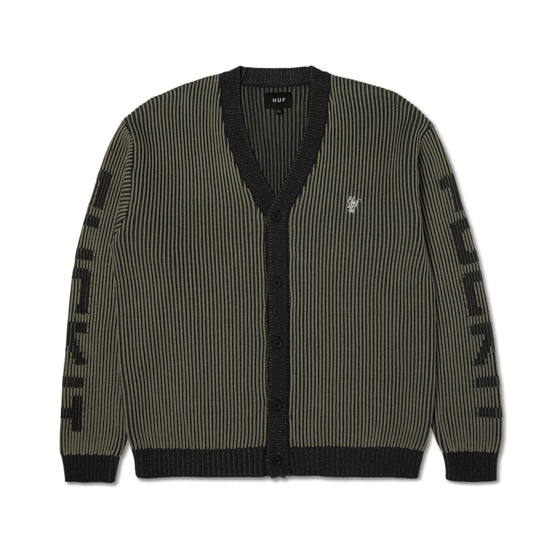 Huf Repeater Cardigan Asphalt