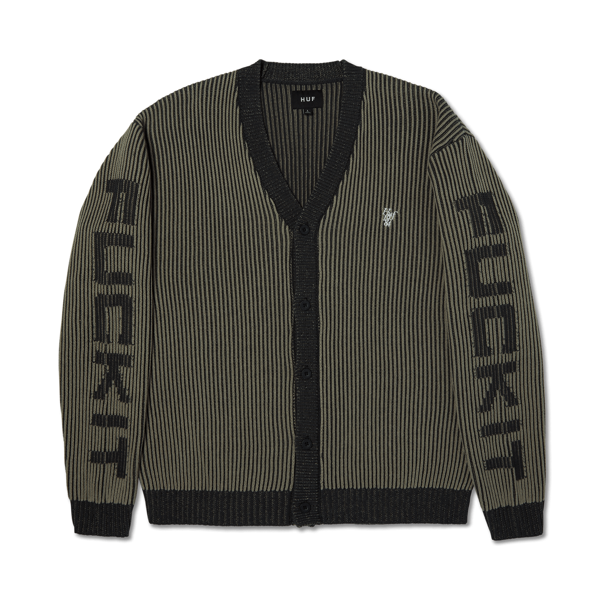 Huf Repeater Cardigan Asphalt