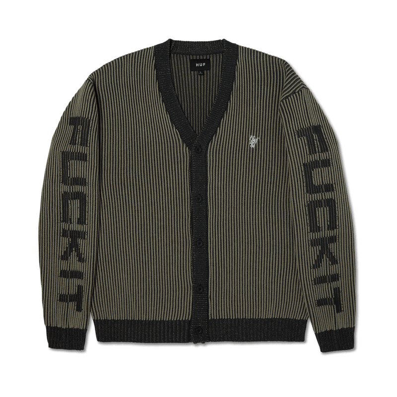 Huf Repeater Cardigan Asphalt