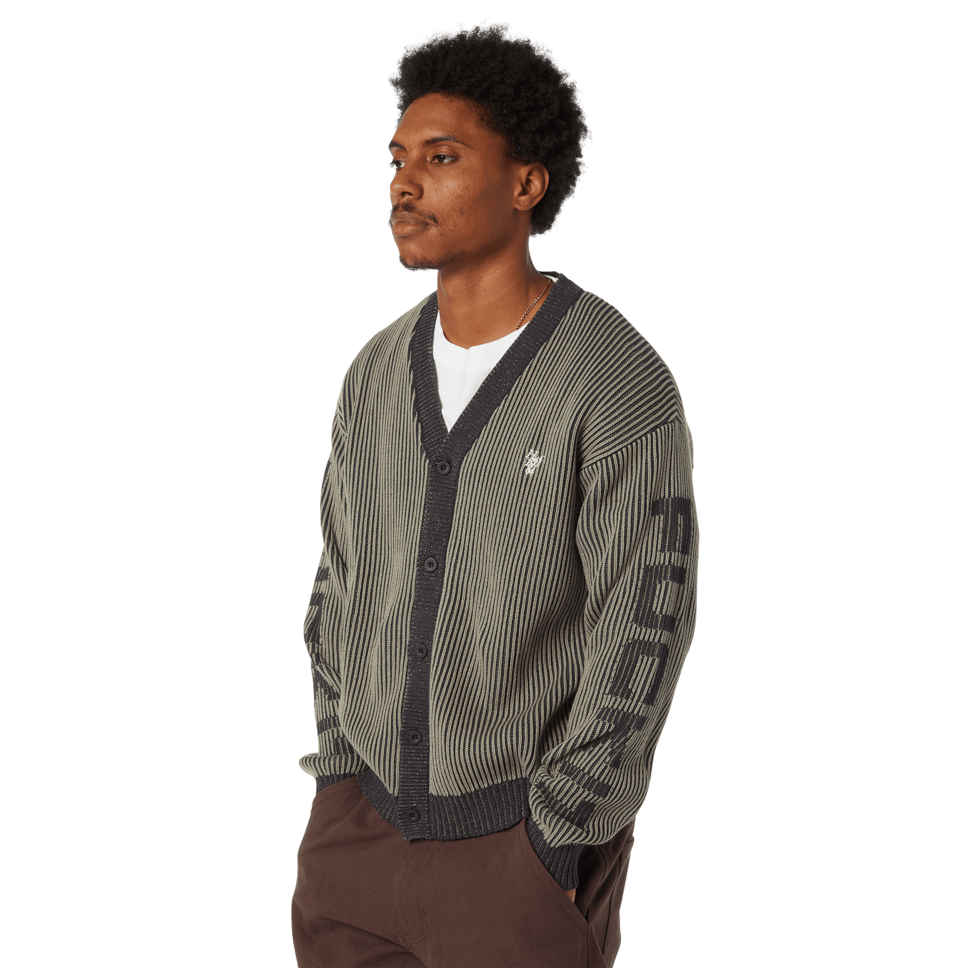 Huf Repeater Cardigan Asphalt