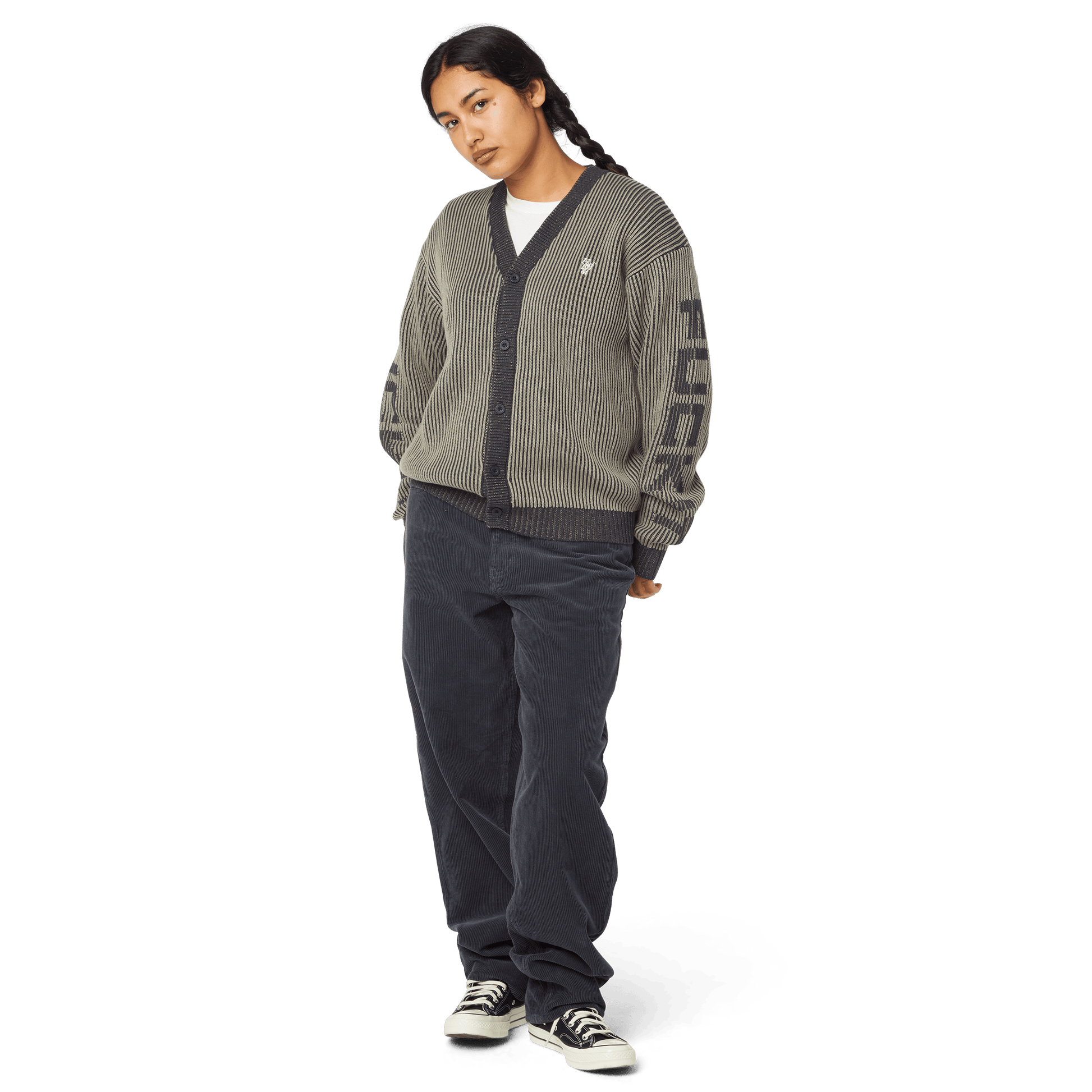 Huf Repeater Cardigan Asphalt