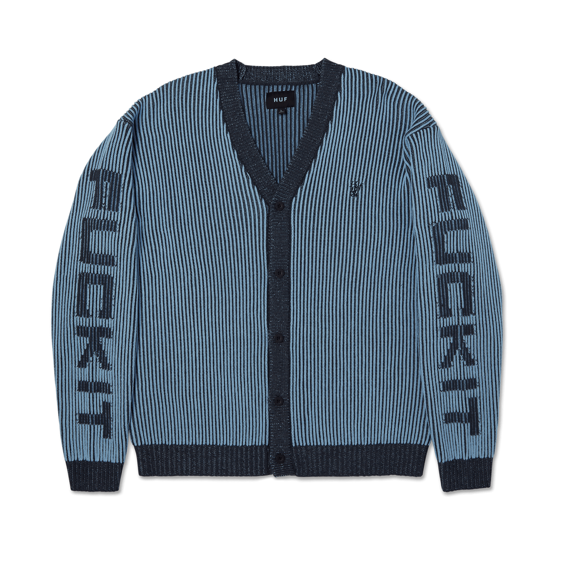 Huf Repeater Cardigan Washed Blue