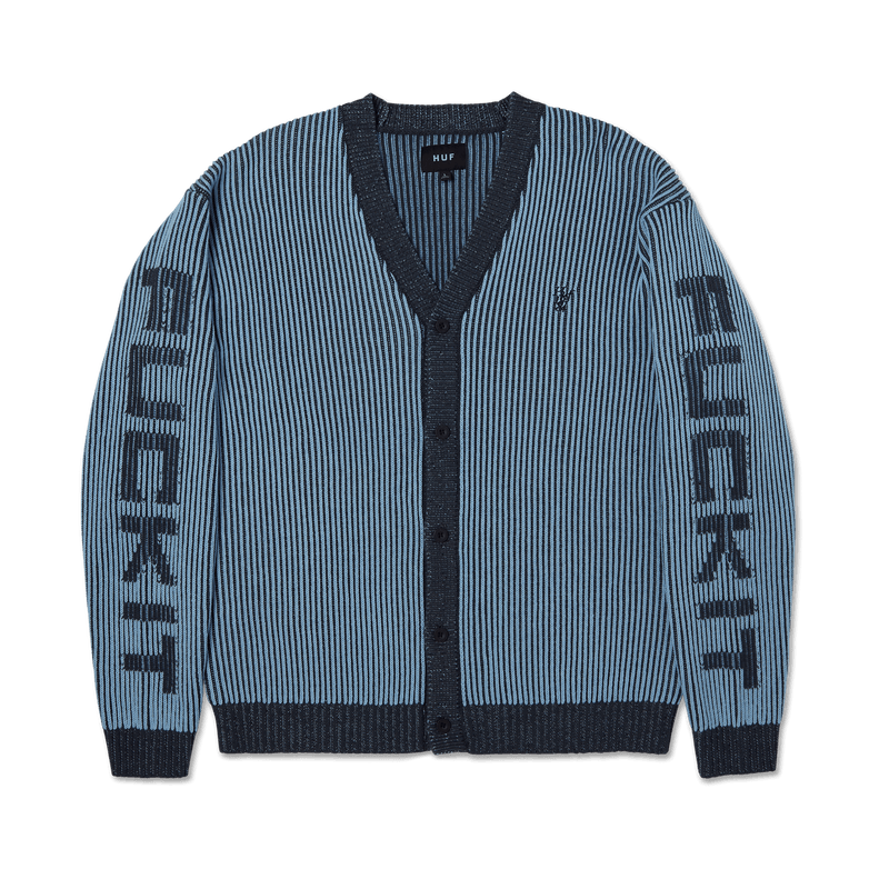 Huf Repeater Cardigan Washed Blue