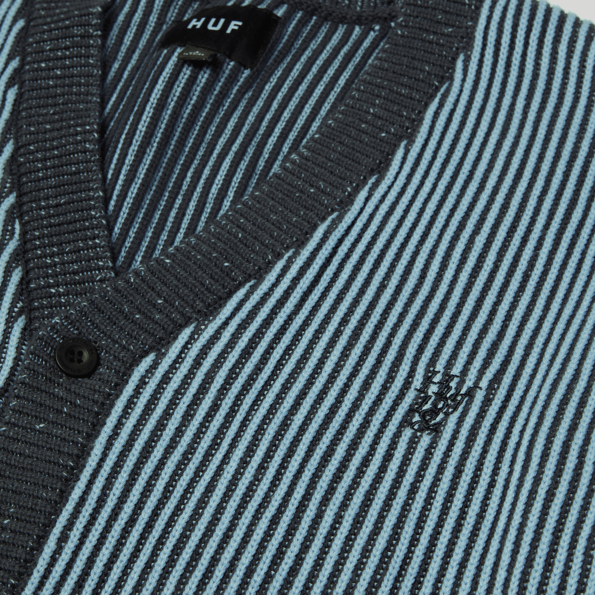 Huf Repeater Cardigan Washed Blue