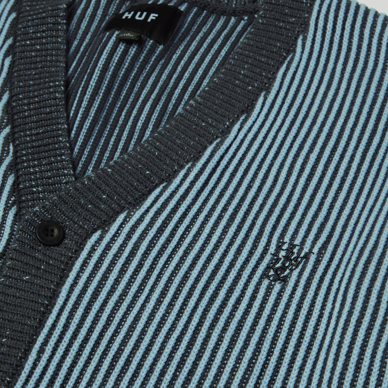 Huf Repeater Cardigan Washed Blue