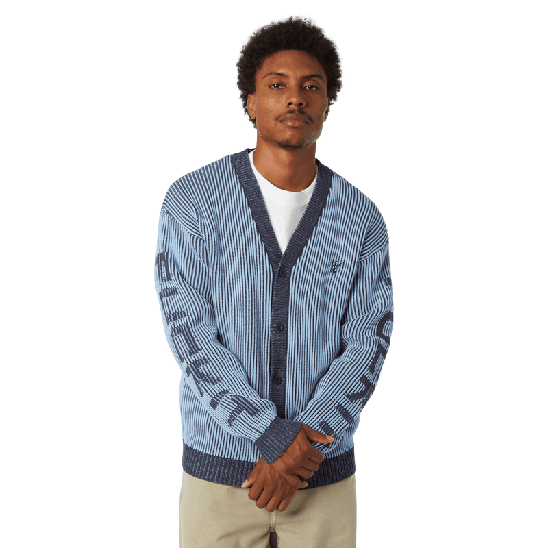 Huf Repeater Cardigan Washed Blue