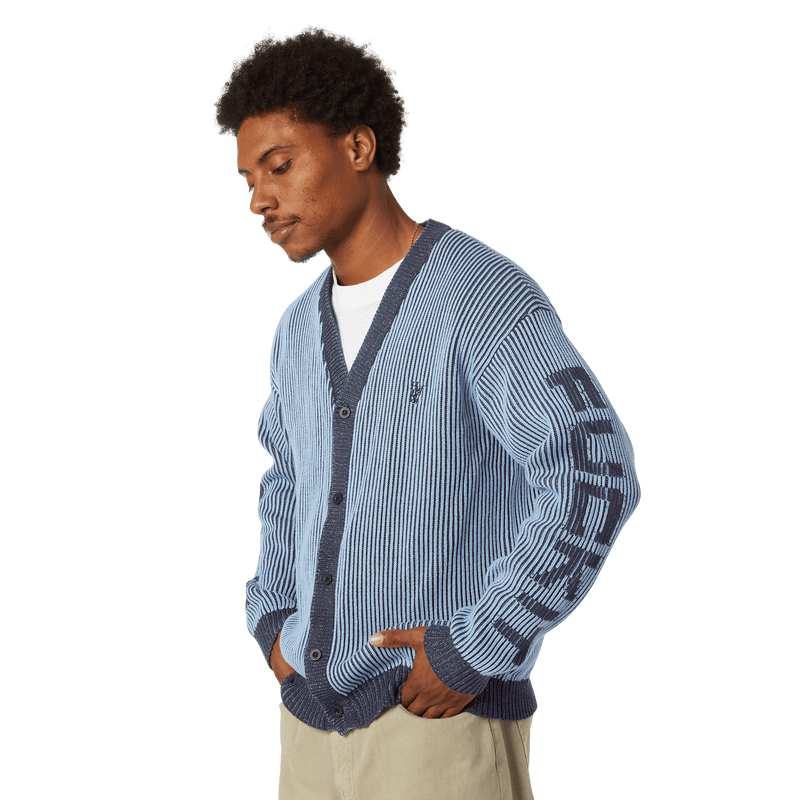 Huf Repeater Cardigan Washed Blue