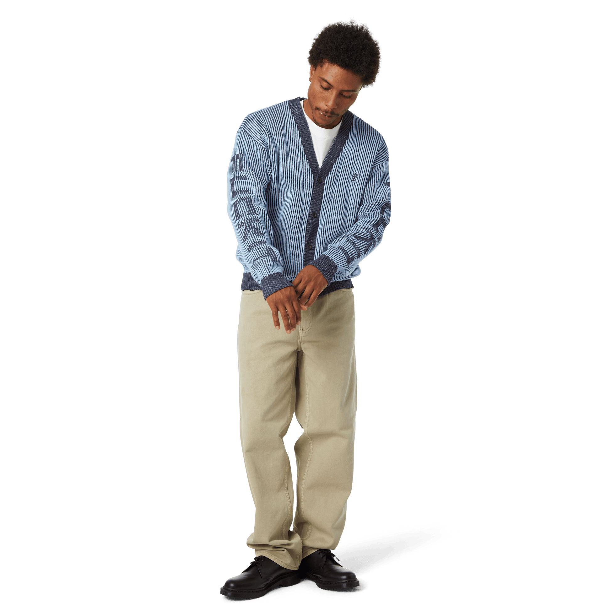 Huf Repeater Cardigan Washed Blue