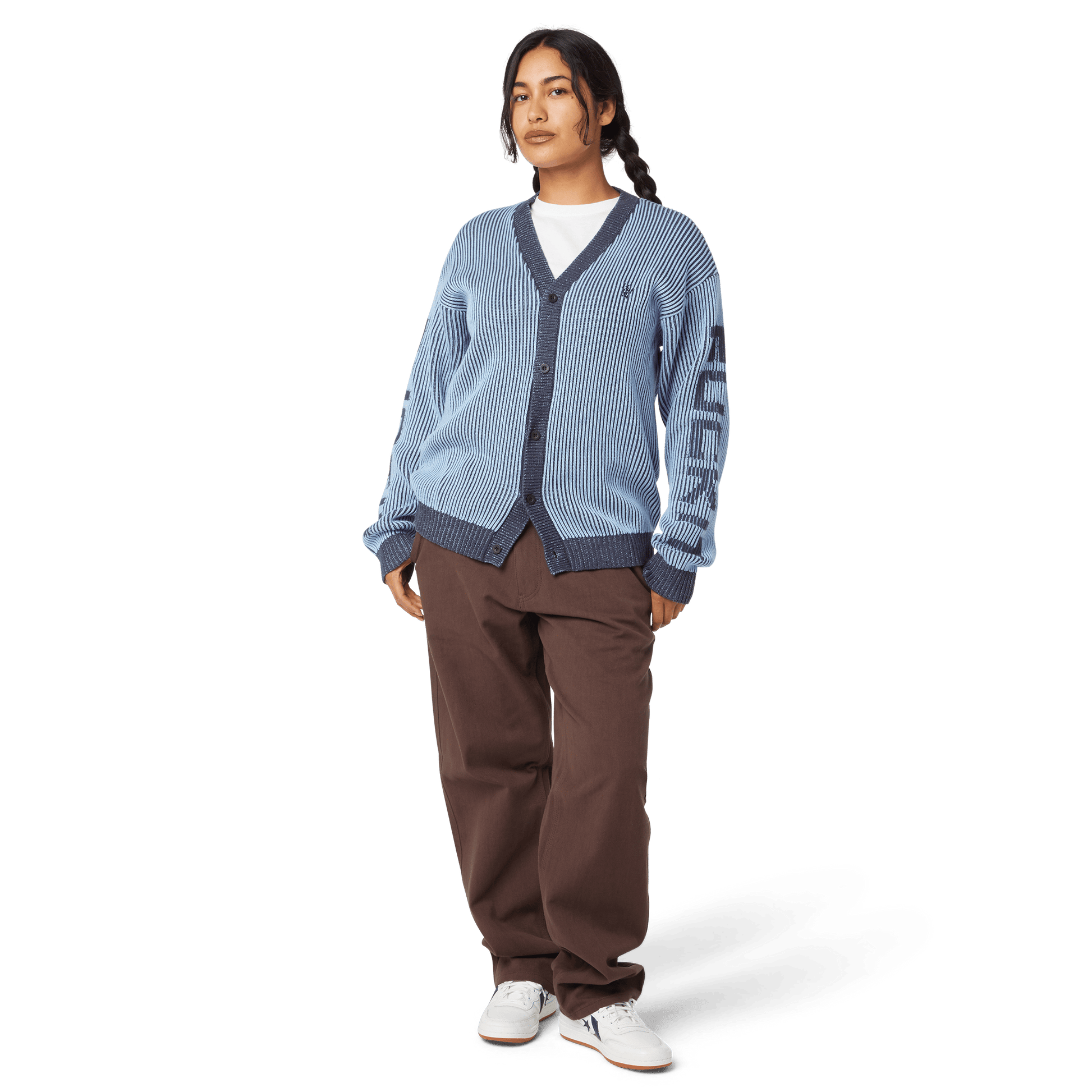 Huf Repeater Cardigan Washed Blue