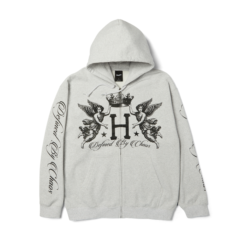 HUF Royalty Full-Zip Hoodie Heather Grey