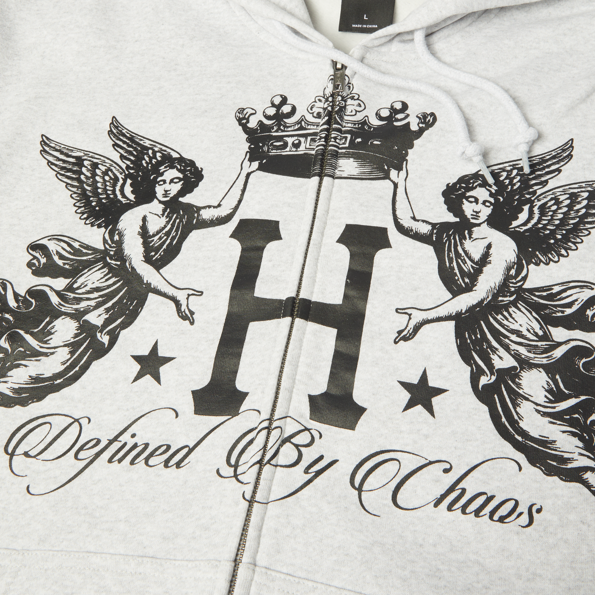 HUF Royalty Full-Zip Hoodie Heather Grey