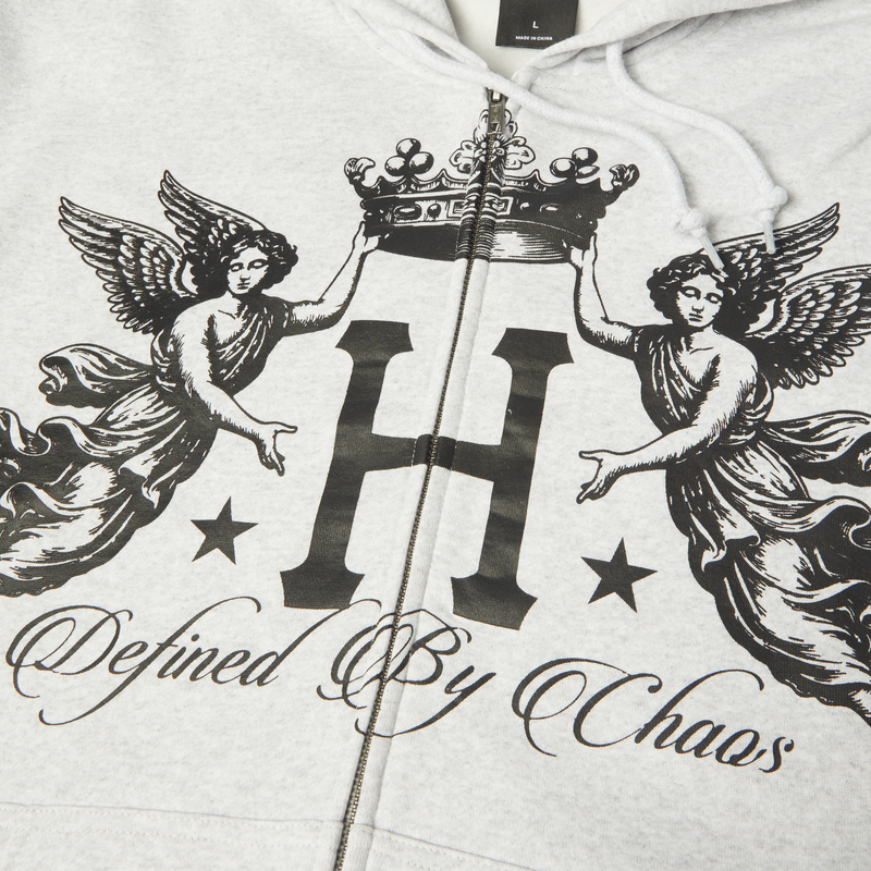 HUF Royalty Full-Zip Hoodie Heather Grey