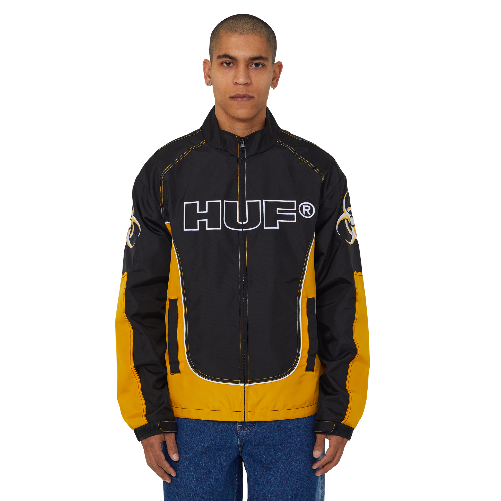 Huf Sector Jacket Black Yellow