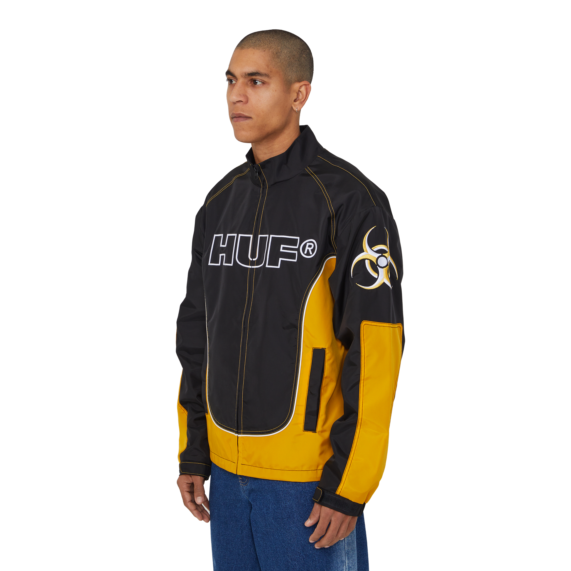 Huf Sector Jacket Black Yellow