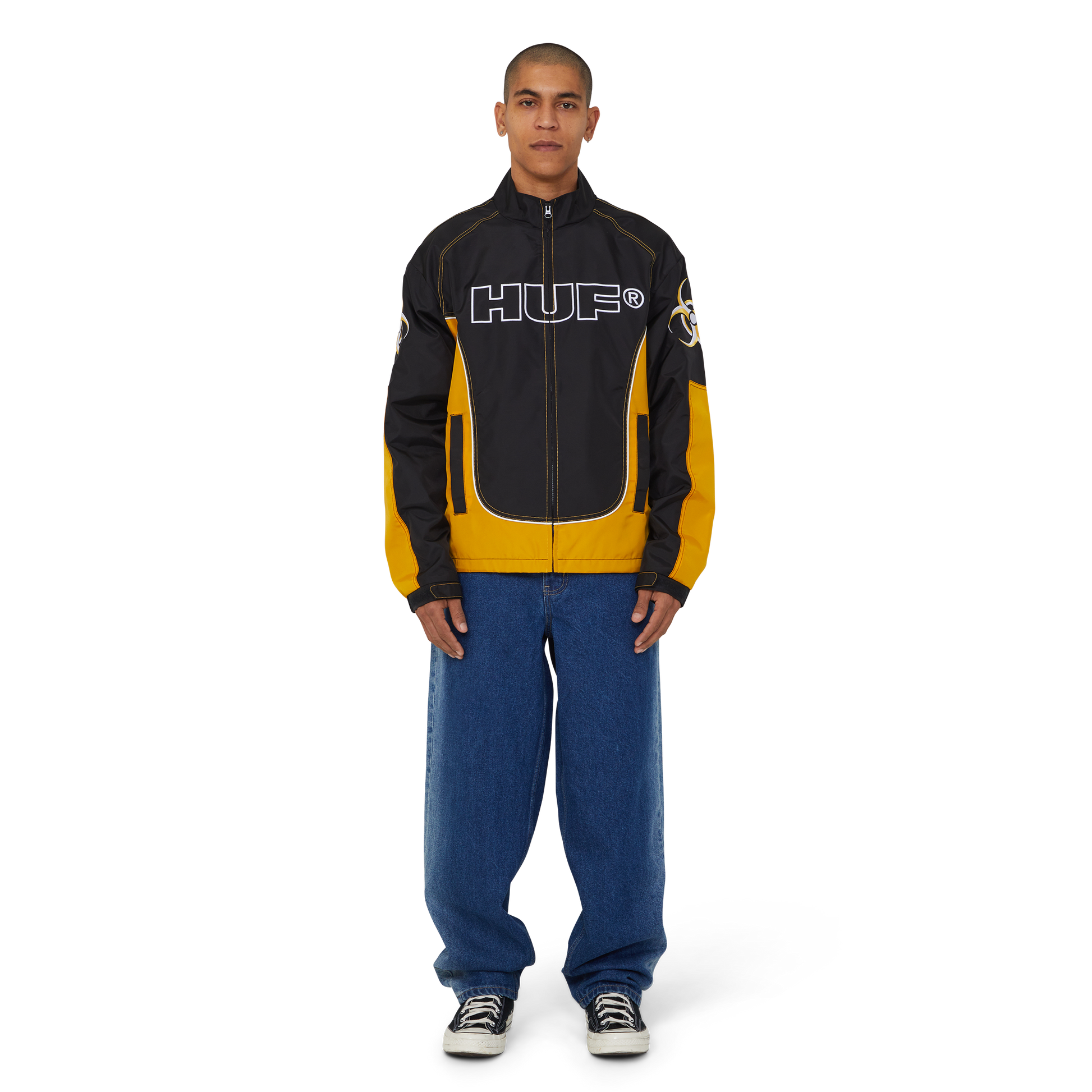Huf Sector Jacket Black Yellow
