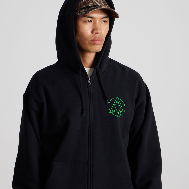HUF Serenity Full-Zip Hoodie Black