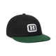 Huf Serif H 6-Panel Snapback Hat Black