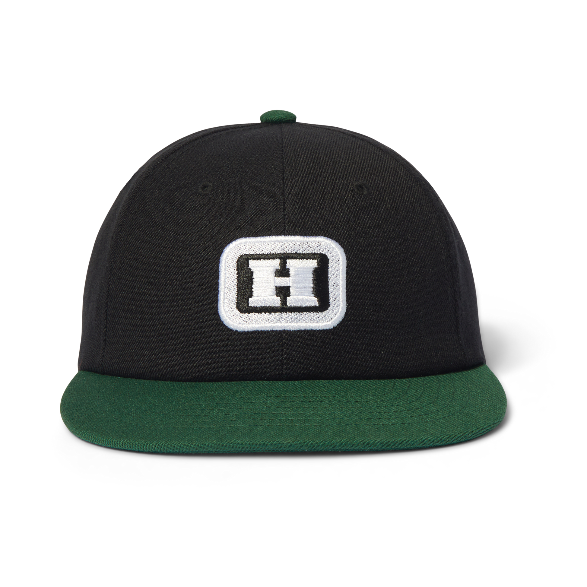 Huf Serif H 6-Panel Snapback Hat Black
