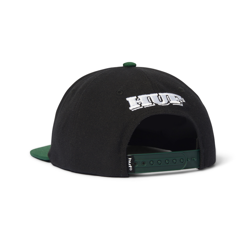 Huf Serif H 6-Panel Snapback Hat Black