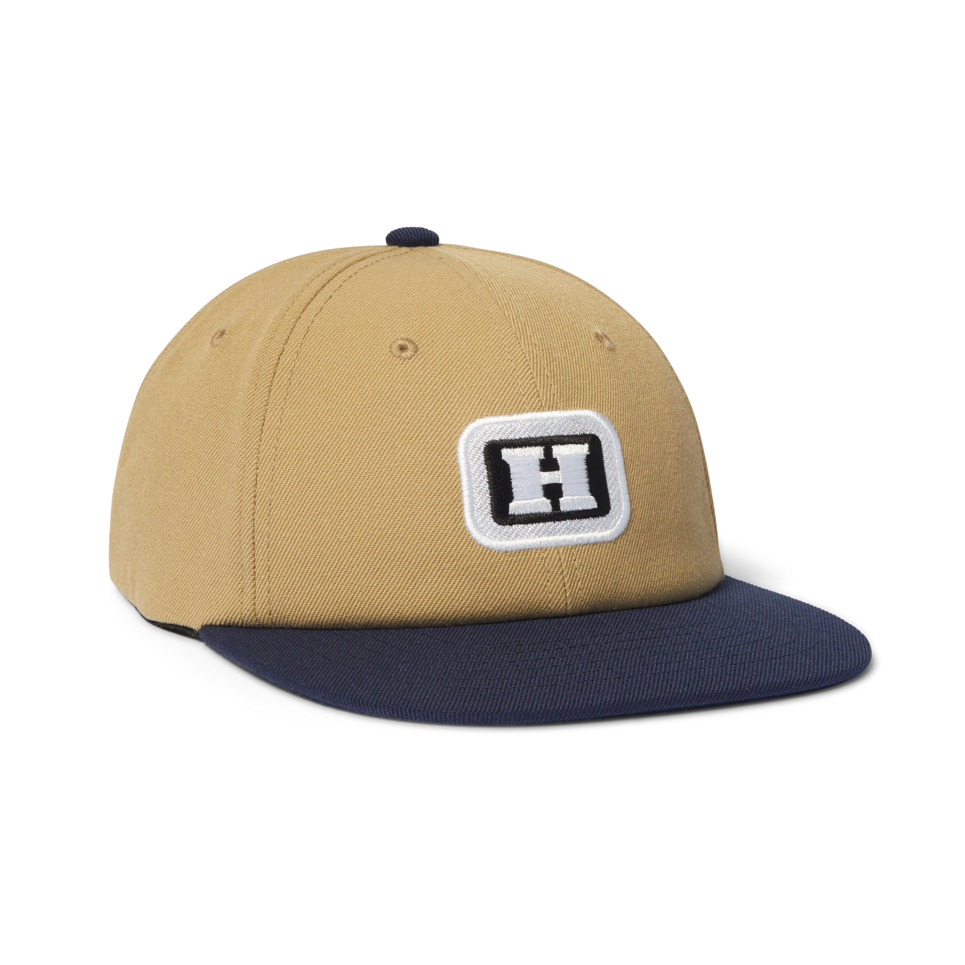 Huf Serif H 6-Panel Snapback Hat Khaki