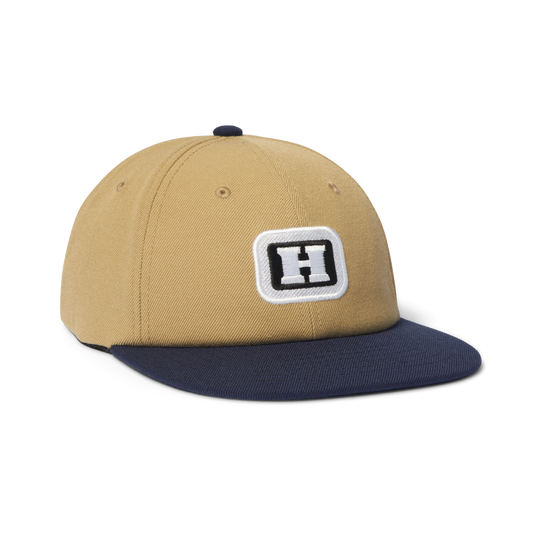 Huf Serif H 6-Panel Snapback Hat Khaki