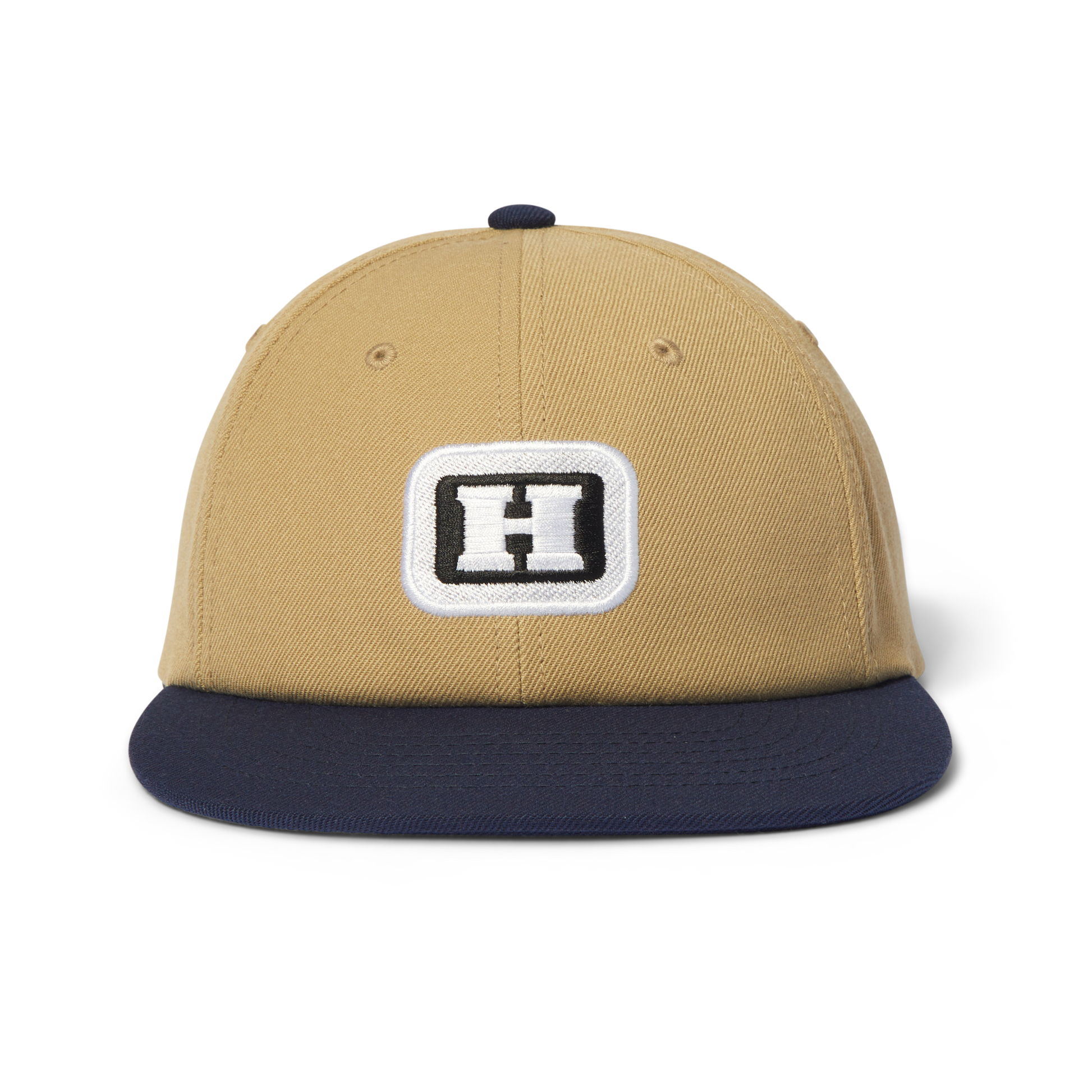 Huf Serif H 6-Panel Snapback Hat Khaki