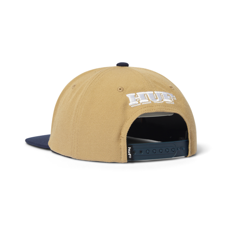 Huf Serif H 6-Panel Snapback Hat Khaki