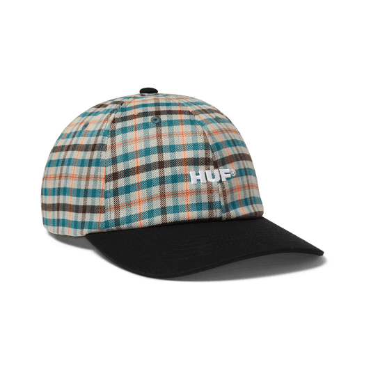Huf Shadow Plaid 6 Panel Cv Hat Black