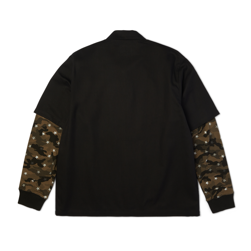 HUF Shadows Long Sleeve Work Shirt Black