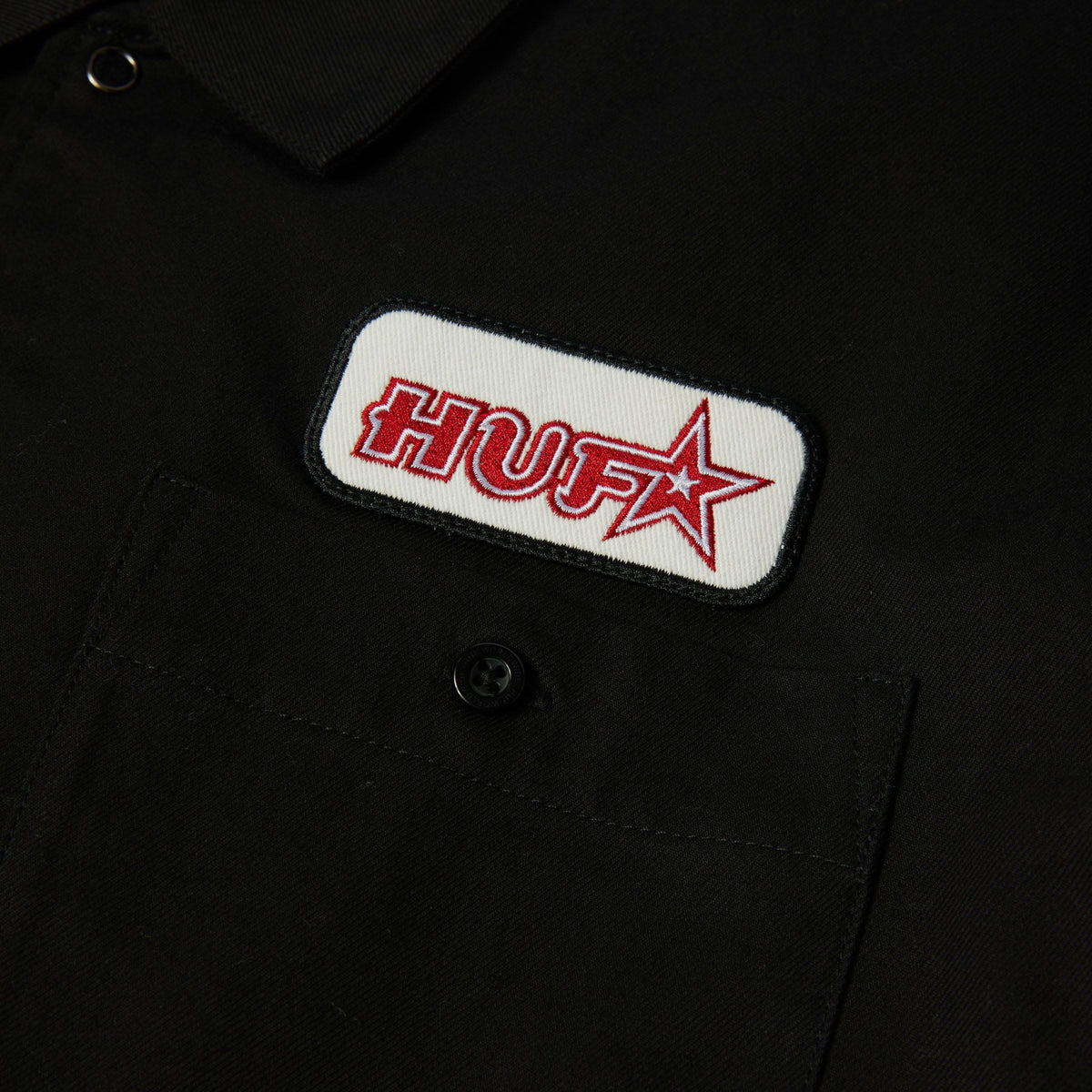 HUF Shadows Long Sleeve Work Shirt Black