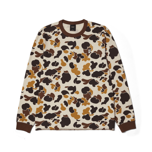 Huf Shrader Camo Long Sleeve T-Shirt Thermal Duck Camo