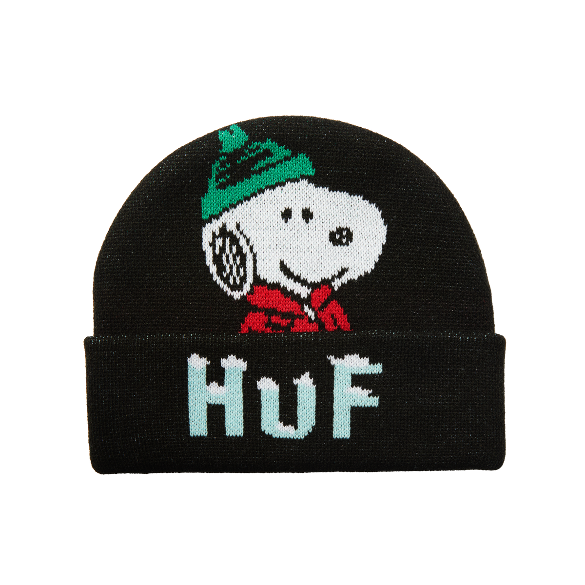 HUF Snoopy Puffer Cuff Beanie Black