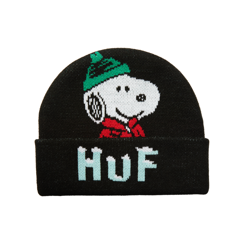 HUF Snoopy Puffer Cuff Beanie Black