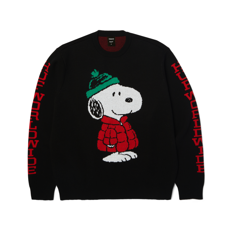 HUF Snoopy Puffer Sweater Black