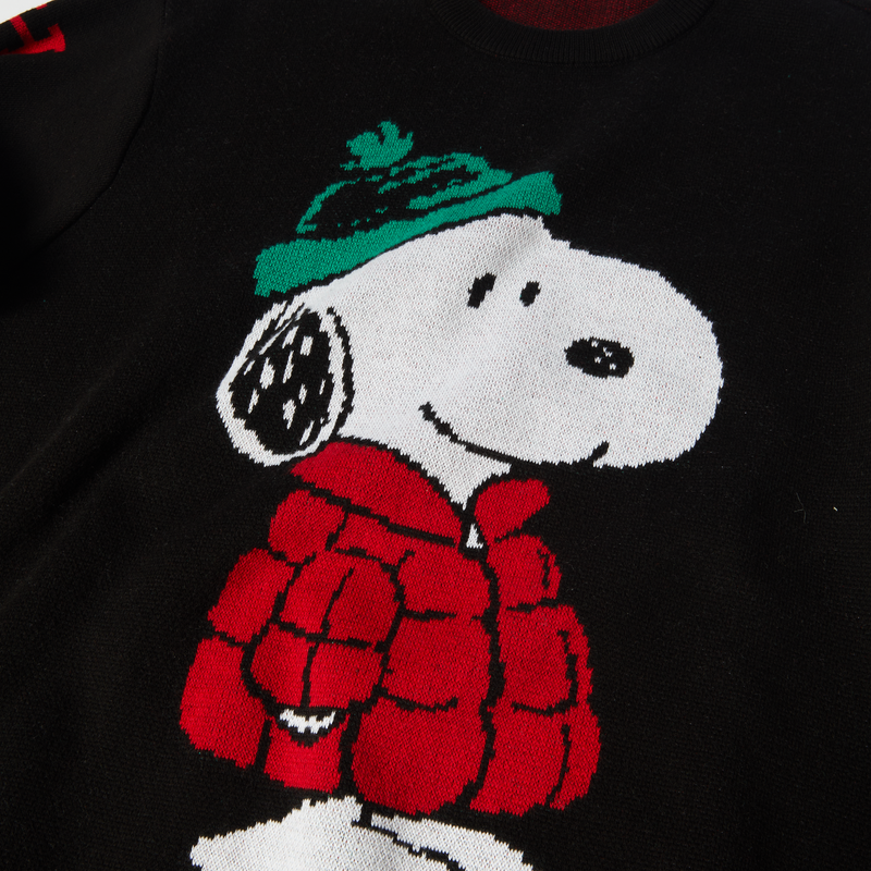 HUF Snoopy Puffer Sweater Black