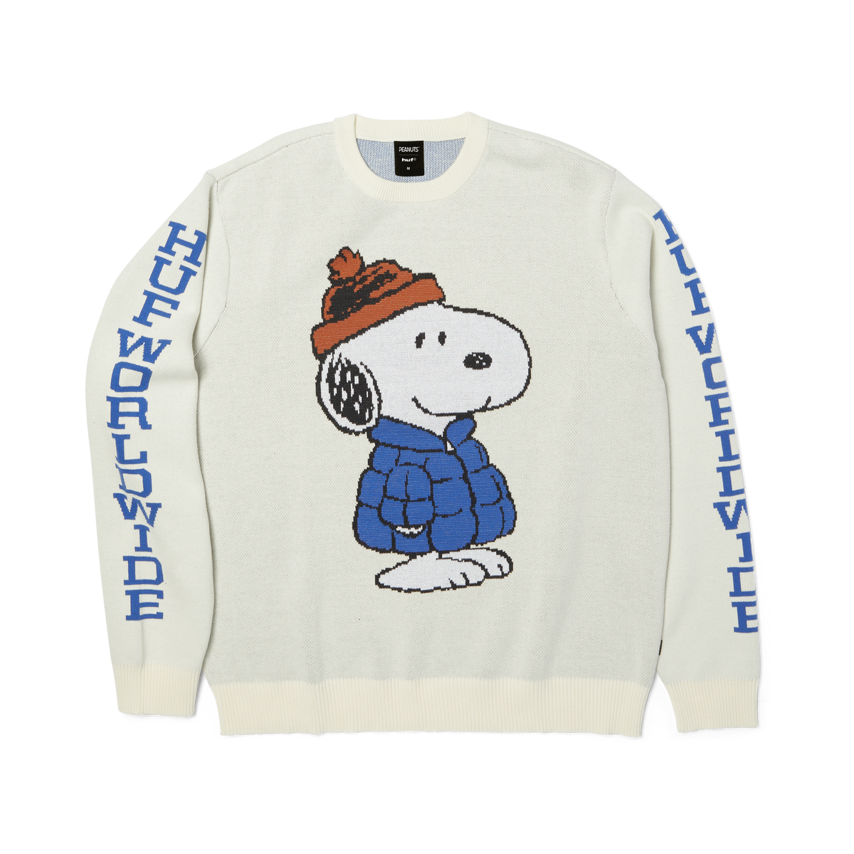 HUF Snoopy Puffer Sweater Bleach