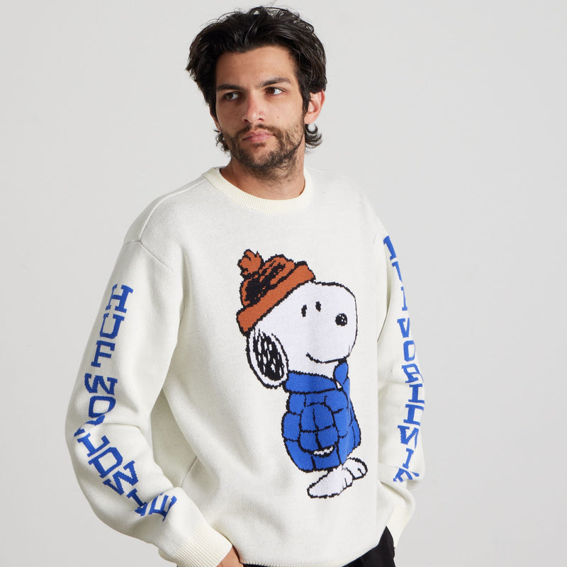 HUF Snoopy Puffer Sweater Bleach