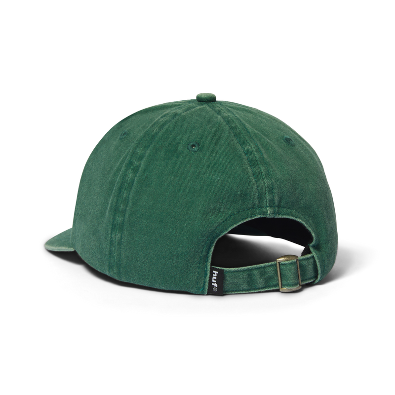 Huf Sol Denim 6-Panel Curved-Visor Washed Hat Forest Green
