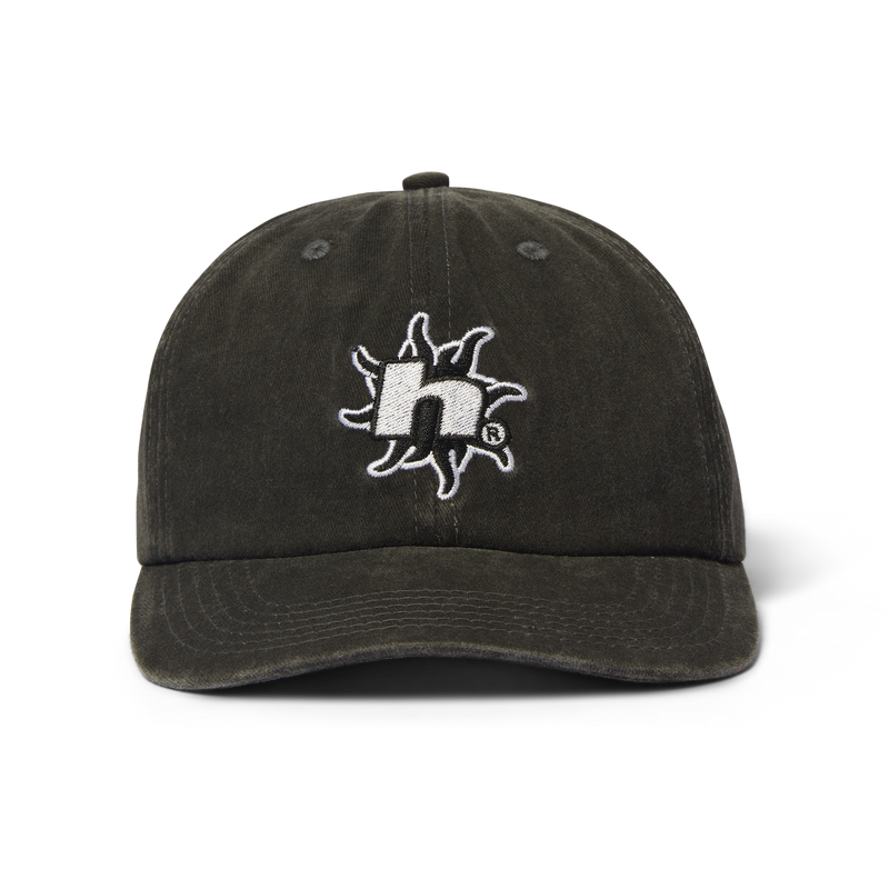 Huf Sol Denim 6-Panel Curved-Visor Washed Hat Washed Black