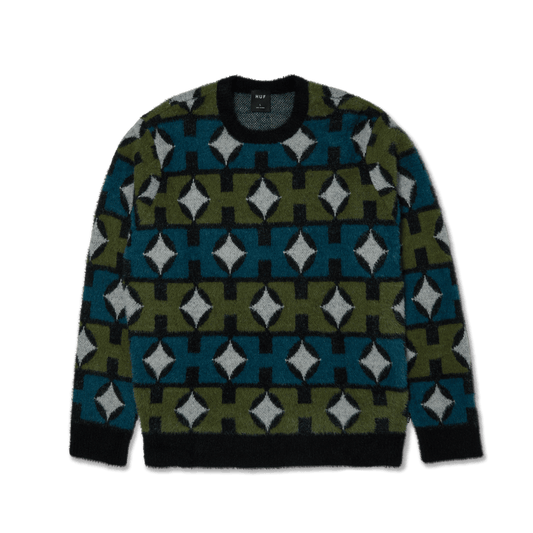 Huf Space Age Crewneck Sweater Pine