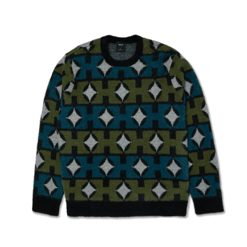 Huf Space Age Crewneck Sweater Pine